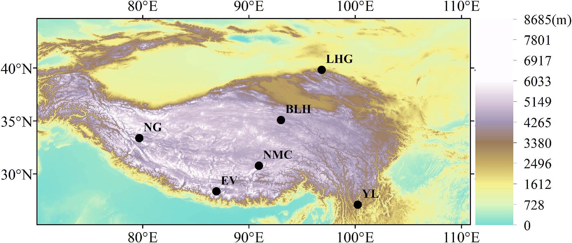 Location of TSP sampling sites on the TP.jpg