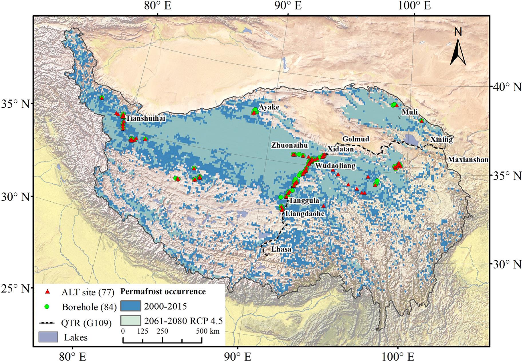 The location of the study area and observation sites in the Qinghai-Tibet Plateau..jpg