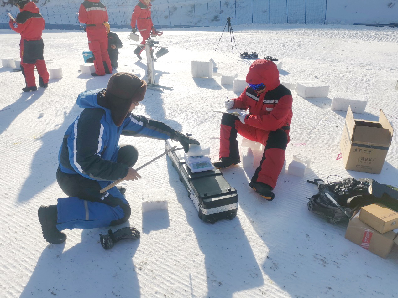 Researchers from Northwest Institute are monitoring snow property at the Winter Olymipic ski resort.jpg
